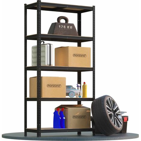 Étagère Modulable à Charge Lourde Noire : 180 X 90 X 40 cm Robuste et Polyvalente, 875 kg (1/5)