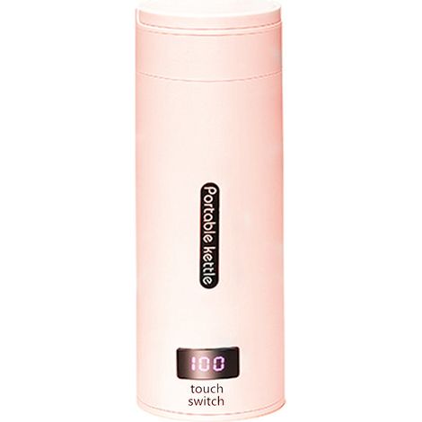 Bouilloire électrique de voyage, petite bouilloire électrique 220 V 300 W à ébullition rapide avec réglage de la température et arrêt automatique - Rose