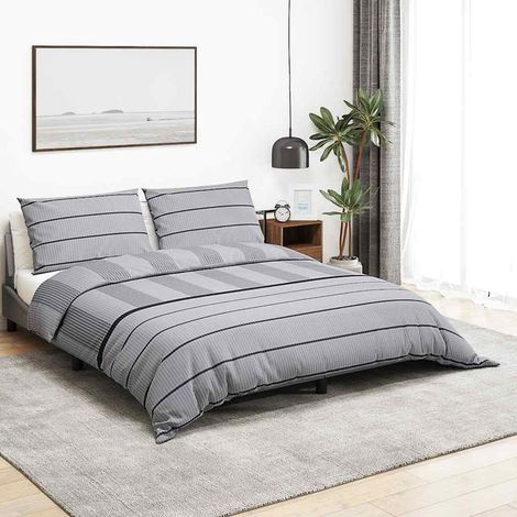 Parure de lit grise 200x200 cm en coton (1/5)