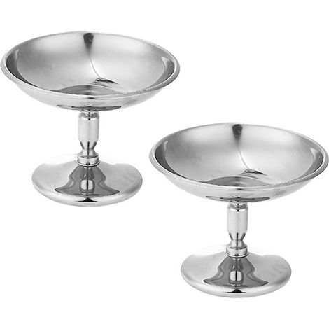 Dessert Cups - Acero Inoxidable 304 - 10 x 6 x 7 cm - Para Helado Sorbete y Mousse - Uso Doméstico y Hostelería - Set de 2 (1/5)