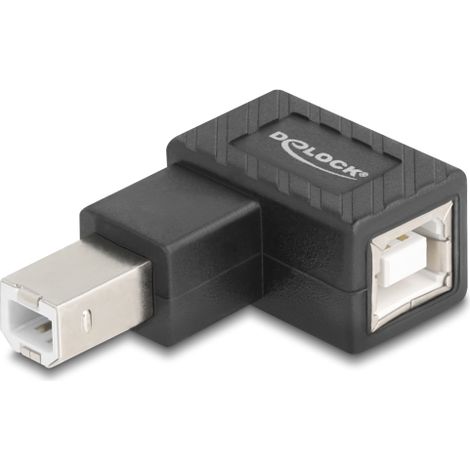 Delock Adaptador USB 2.0 USB Tipo-B macho a USB Tipo-B hembra 90Â° en Ã¡ngulo recto