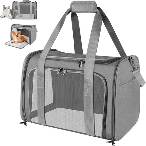 Transporttasche chat chien 45x30x30cm pliable Atmungsaktiv pour Reisen (1/5)