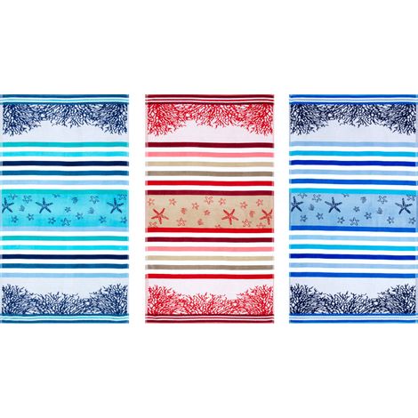 Telo Mare Jacquard Spugna Asciugamano Spiaggia Disegno Queensland, misuraTelo MarecoloreRosso (1/5)
