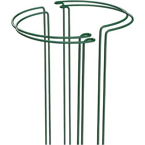 Lot de 4 Tuteur pour Plante 25cm x 40cm, Aidez Vos Plantes à Pousser, Supports de Jardin en Métal, Anneau de Support de Plantes de Jardin Vert pour Pivoines Hortensias Roses Sédum Légumes Tomates (1/2)