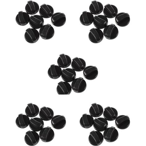 35 Stück 8 mm schwarze Loch-Drehschalterknöpfe für Gasherde in der Küche