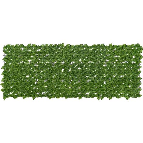 Paravent de balcon à motif de feuilles vertes et jaunes, 200 x 75 cm (1/2)