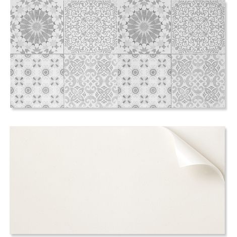 Panel de PVC encolado con motivo, perfecto para pasillo, 100x50 cm. Dise帽os geom茅tricos y florales.