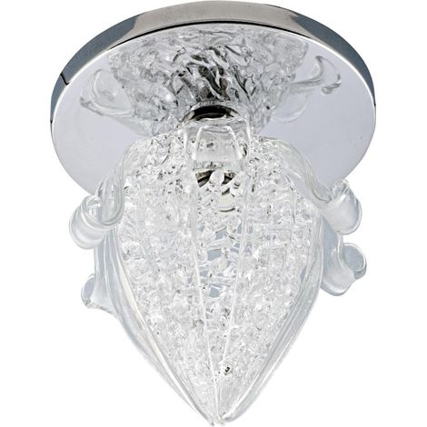 Plafonnier chromé rond verre G4 20W SK-37 Candellux