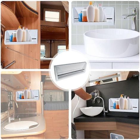 Support de rangement pour douche, étagère de rangement pour cuisine, idéale pour le camping. (1/4)
