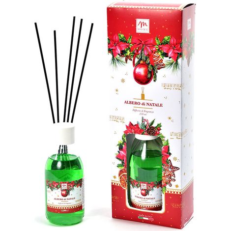 Diffusore di essenza 250ml albero di natale con bacchetti in cotone in scatola regalo