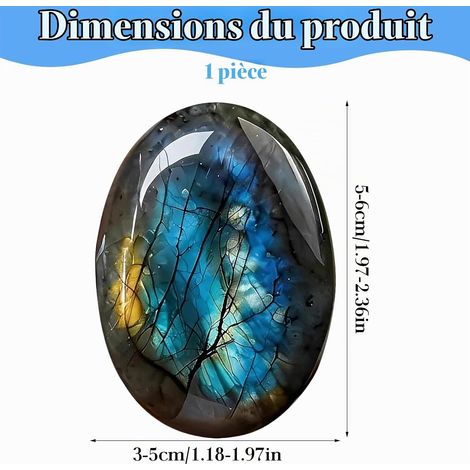 6cm Pierre Naturelle Ovale Labradorite Pur Naturel Pierre