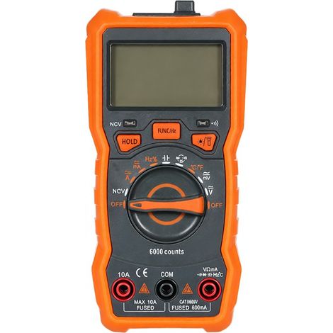 Multímetro RICHMETERS RM113D NCV de 6000 cuentas con selección automática, medición de temperatura CA/CC, linterna retroiluminada y pantalla magnética grande. (1/5)