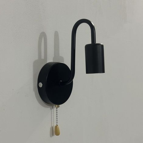 [JAMAIS UTILISÉ]Applique murale vintage avec interrupteur douille E27 noir pour salon chambre décoration industrielle ampoule non incluse