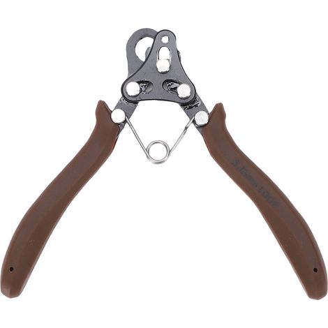 Pince à boucler One Step Looper 3,0 mm – Pour fils 18-26 AWG, acier à haute teneur en carbone, coupe et forme en un seul geste, poignée antidérapante marron, pour bijouterie et loisirs créatifs (1/5)