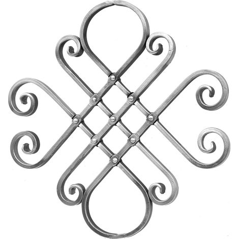 IAM DESIGN Zierelement 400x410mm aus geschmiedetem Eisen passend zu Schmiedeeisen Treppengeländer (1/5)
