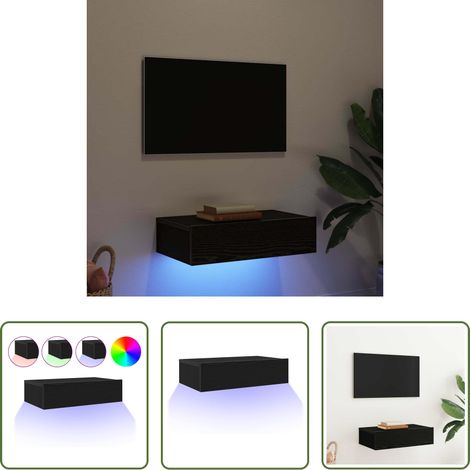 LED-Beleuchtung - TV-Schrank mit LED-Leuchten Schwarze Eiche 60 x 35 x 15,5 cm (1/5)