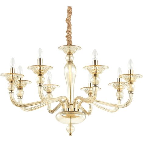 Ideal Lux Danieli - Suspension à 8 ampoules ambre, E14 (1/2)