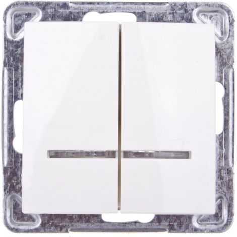 Interruptor tipo candelabro Impresja con retroiluminaci贸n color crudo 艁P-2YS/m/27