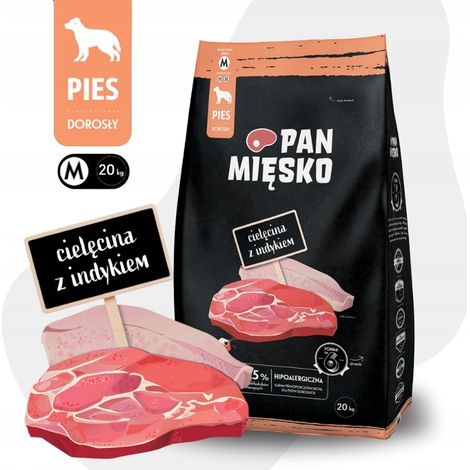 Alimento seco para perros Mr. Meat sabor ternera, pavo y verduras. Razas medianas. Tamaño M. Peso: 20 kg.