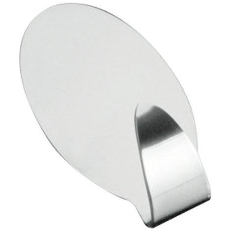 Metaltex Jumbo Edelstahl-Haken selbstklebend Silber 2er-Pack