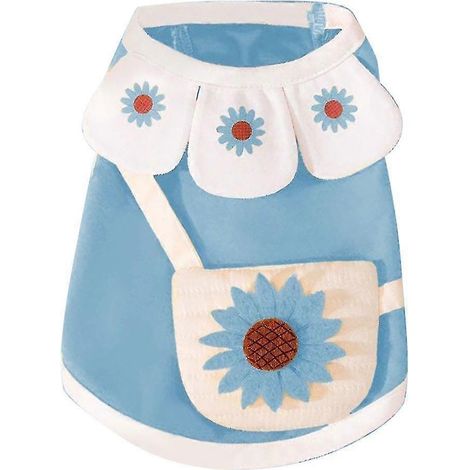 Camisetas de algodón para perros pequeños, ropa de verano para mascotas, lindo girasol (1/5)