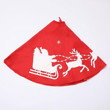 Jupe de sapin de Noël en fausse fourrure, couvre-pied rond pour sapin, tapis de décoration festive 100 cm pour la maison pendant les fêtes