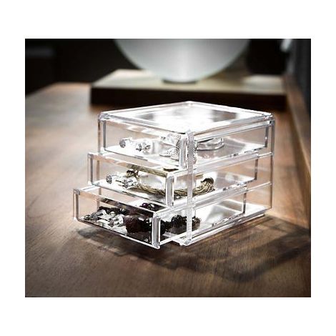 COSMETIC ORGANIZER PORTA COSMETICI ORGANIZZATORE ESPOSITORE MAKE UP 3 CASSETTI