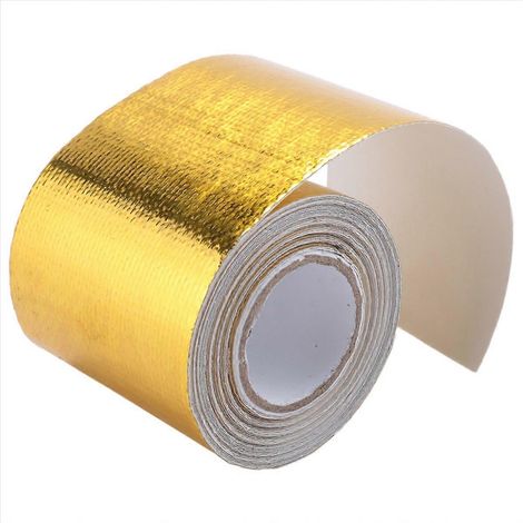 Bande thermique dorée pour prise d'air, écran thermique réfléchissant, barrière moteur (1/5)