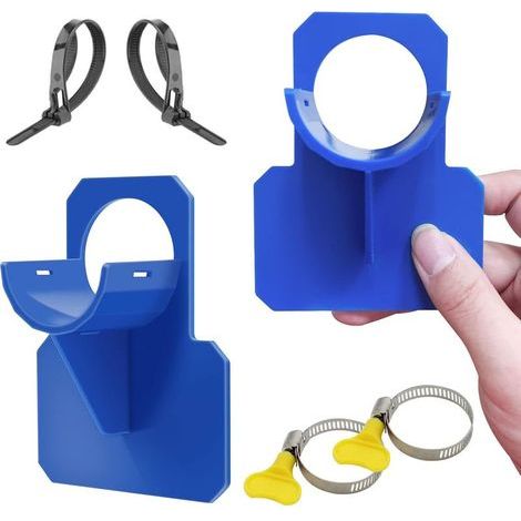 Lot de 2 Supports de Tuyau de Piscine Bleus Anti-Perforation (30 à 37 mm) (1/5)