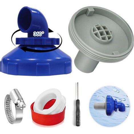 Buse d'aspiration de piscine rotative à 360° pour raccords Intex & Bestway 32/38mm