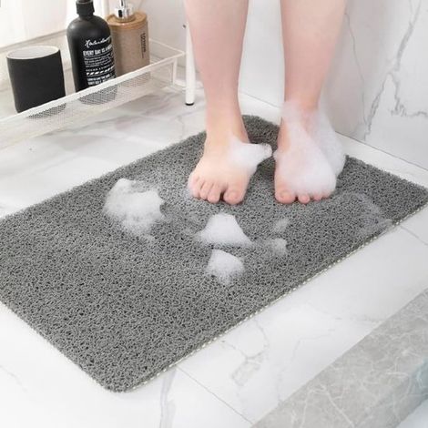 Tapis de sol - 42 x 180 cm, couleur neutre - Gris - Tapis de cuisine style ferme - Tapis - Tapis de sol lavable et antidérapant - Décorations de Noël (1/5)