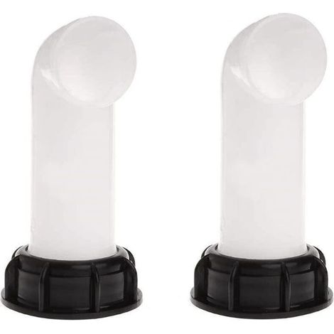 2 pcs Buse de réservoir d'eau Valve,Vanne Cuve a Eau, Adaptateur de Réservoir D'eau Ibc 60mm,pour Réservoir IBC Mort(Blanc) (1/4)