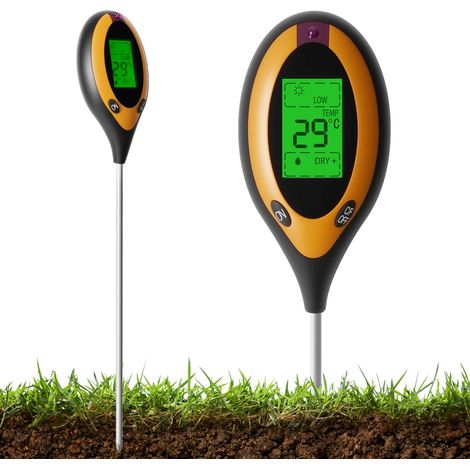 Testeur Humidité Plante 4 1 Hygrometre Plante Numérique Mesurer pH Sol Testeur pH Humidité Température Lumière Solaire Testeur (1/5)