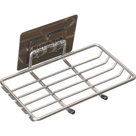 Porte-Savon Auto-Adhésif en Acier Inoxydable - Pour Douche et Salle de Bain - Installation Facile sans Perçage (1/5)