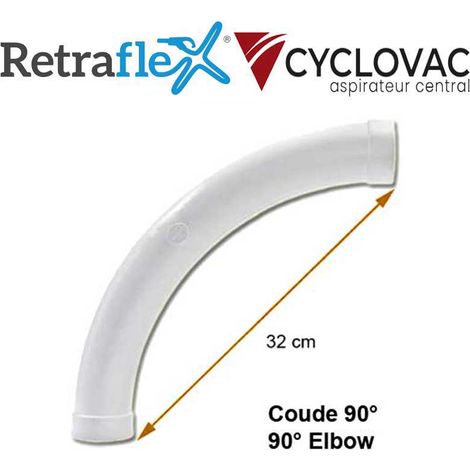 Coude grand rayon FF, obligatoire pour tous les systèmes de flexible rétractable - angle au choix - 90°