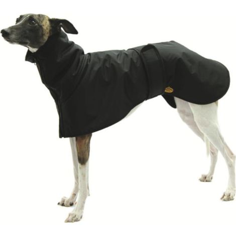 Fashion Dog eleganter Hundemantel speziell für Windhunde - Schwarz - 60 cm