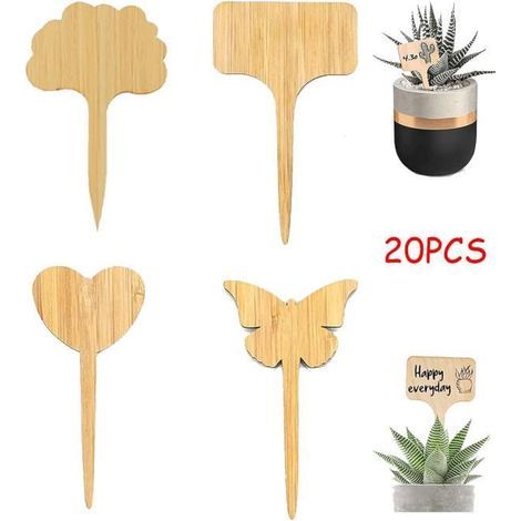 Plant Tags - Bamboo Garden Markers - For Plant or Seed Identification