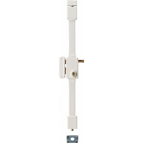 Serratura BELUGA CR Transit 2 con tirante, 75 x 130 mm, sinistra, bianca, 4 chiavi – THIRARD