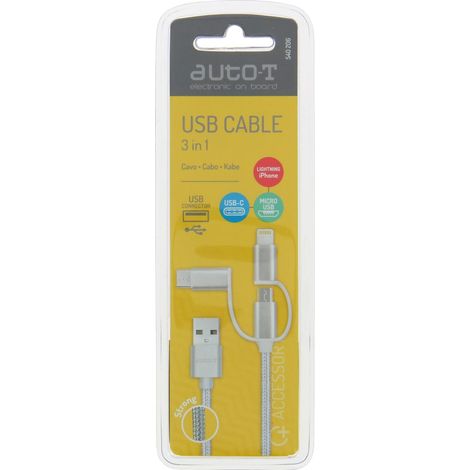 Câble Charge 3-en-1 Carlinea Compatibilité Universelle & Charge Rapide - Carlinea