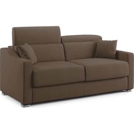 Amber Divano letto matrimoniale in tessuto smacchiabile T05 211 cm (mat. 160x197) marrone