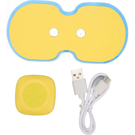 Patch cervicale jaune pour massage mini, relaxation musculaire, soulagement du stress, intensité réglable, à impulsions basse fréquence, coussin de cou intelligent. (1/5)