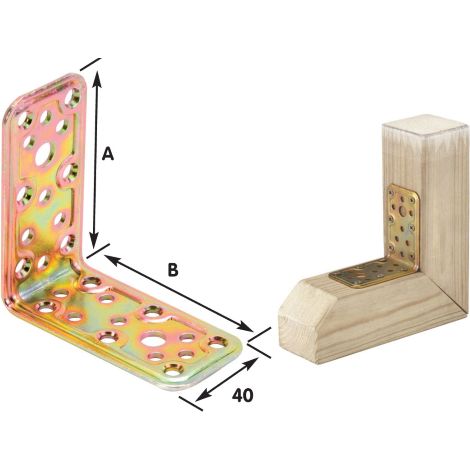 Plaque de joint d&39angle en acier tropicalisA 40x80x80 mm