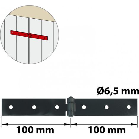 Bisagra de acero resistente para contraventanas batientes, L.40 x A.100 mm AFBAT