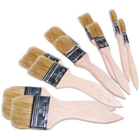 Lot de 10 pinceaux plats