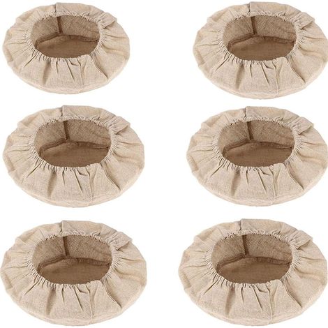 Pièces rondes en lin pour couvercle de panier à pâte à pain (1/5)