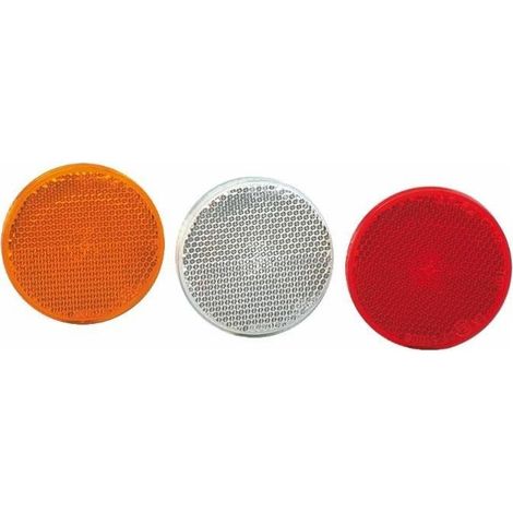 Catadioptre ø 80 rouge avec vis et écrou M5 (Lot de 4 )