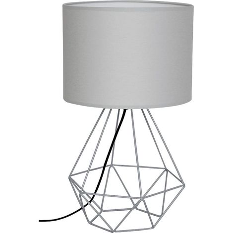 Lampe de chevet Basket Milagro grise E27 60W MLP7202