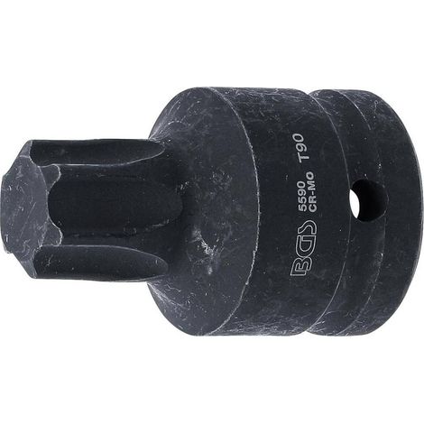 Douille à Embouts de Puissance 60 mm - Profil Torx T90, 20 mm (3/4\) - Résistante et Précise - D-Work