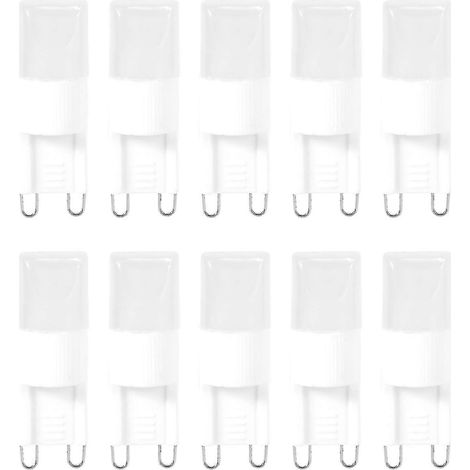 KLVGTIFS PU - Lot de 10 ampoules LED G9 1W à éclairage intense, blanc chaud 3500 K (1/5)