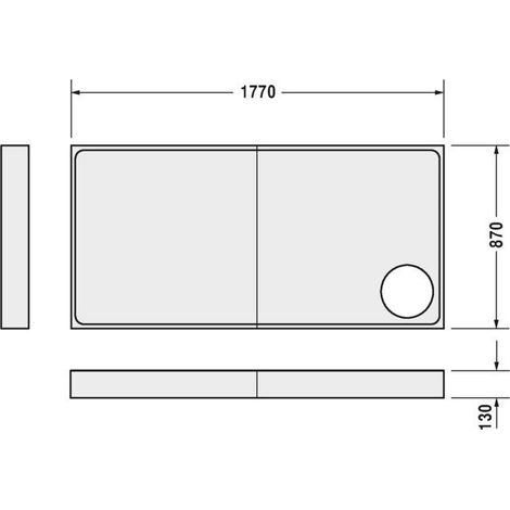 Soporte de bañera Duravit para 720134 1800x900mm
